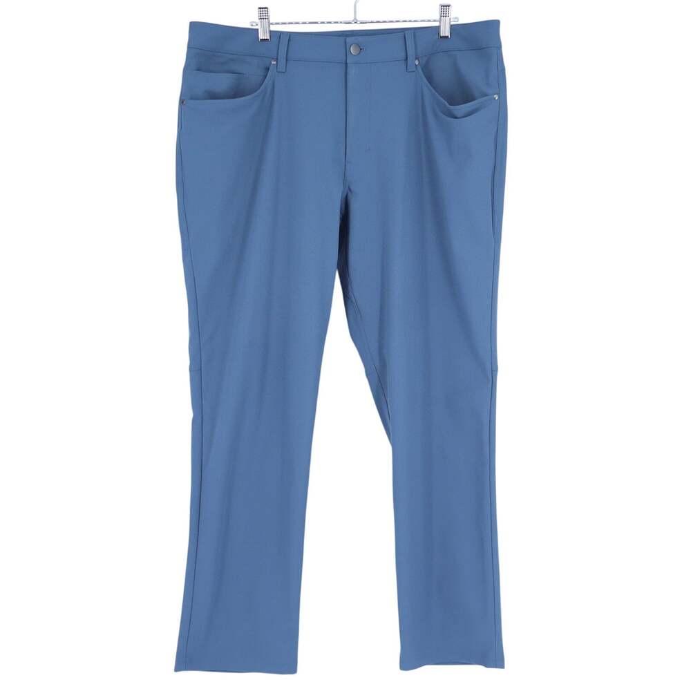 LULULEMON Classic Fit ABC Pants Iron Blue Chino Warpstreme 5 Pocket Men's 38